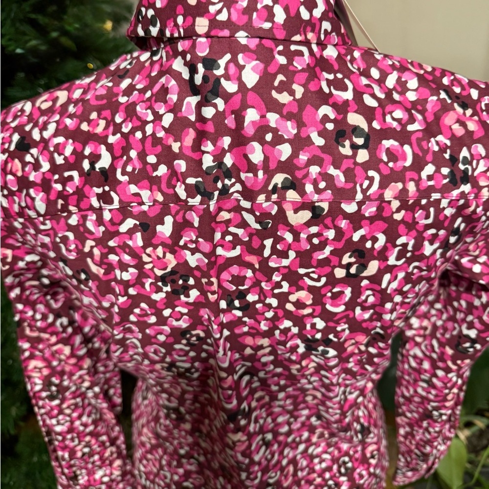 NWT Talbots Pink Patterned Button-Down Blouse NWT - image 4